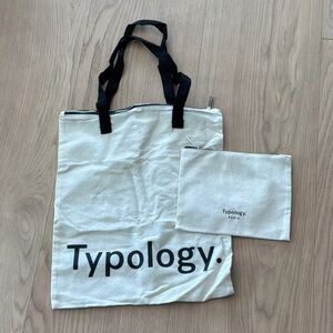 Typology Cream Tote Bag Set